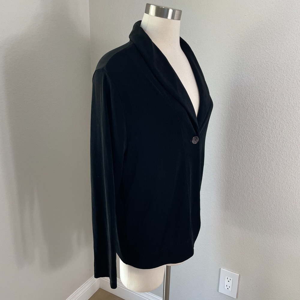 Chicos Travelers Womens Large Slinky Knit Cardigan‎ One Button Long Sleeve Top - Picture 3 of 12
